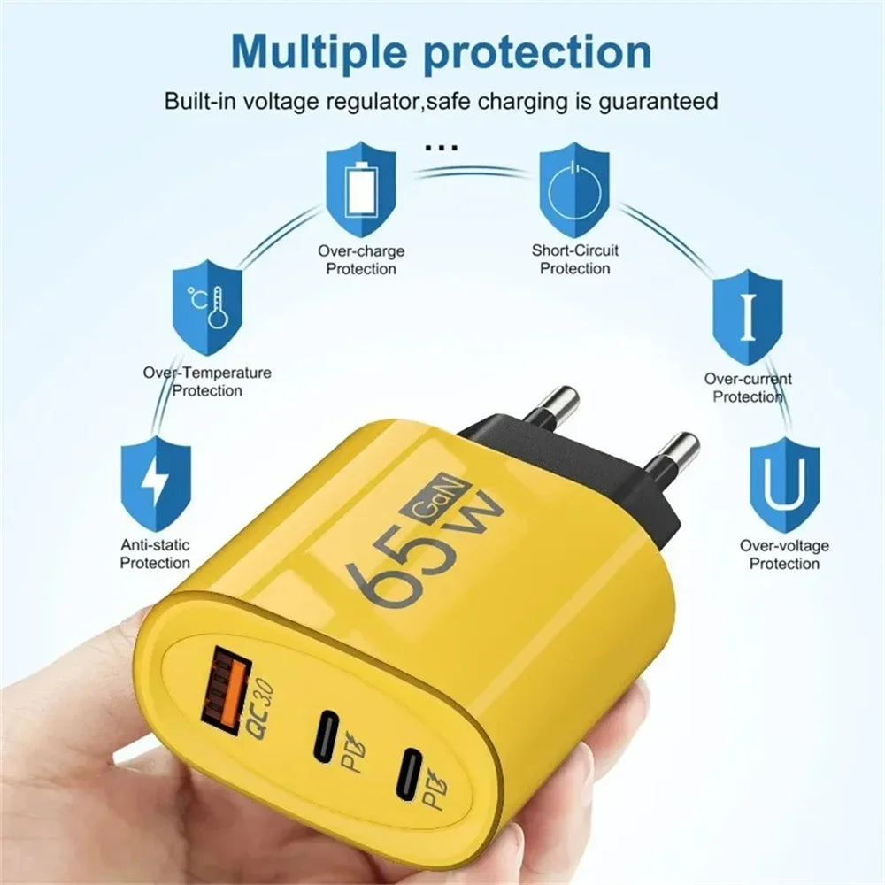 65W GaN USB-C Fast Charger | iPhone Samsung Xiaomi