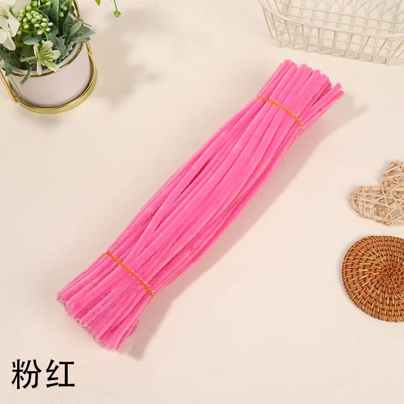 Macaron Fluffy Pipe Cleaners – Thick Plush DIY Craft Twist Sticks
