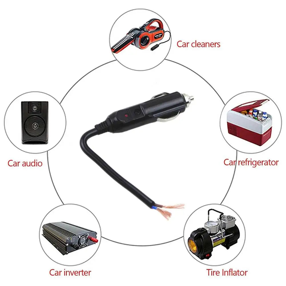 12V/24V Car Cigarette Lighter Plug LED Connector Adapter