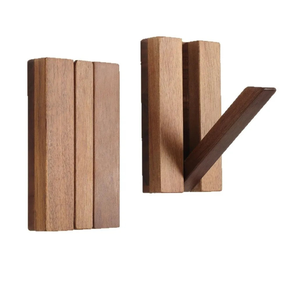 Piano Key Wooden Wall Hook – Foldable Handmade Coat Rack