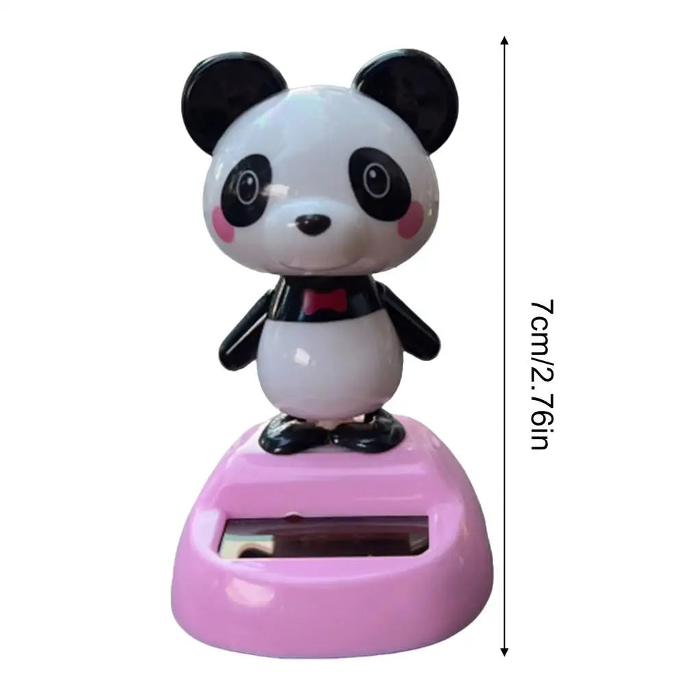Solar Panda Car Dashboard Ornament – Swinging Doll Decor
