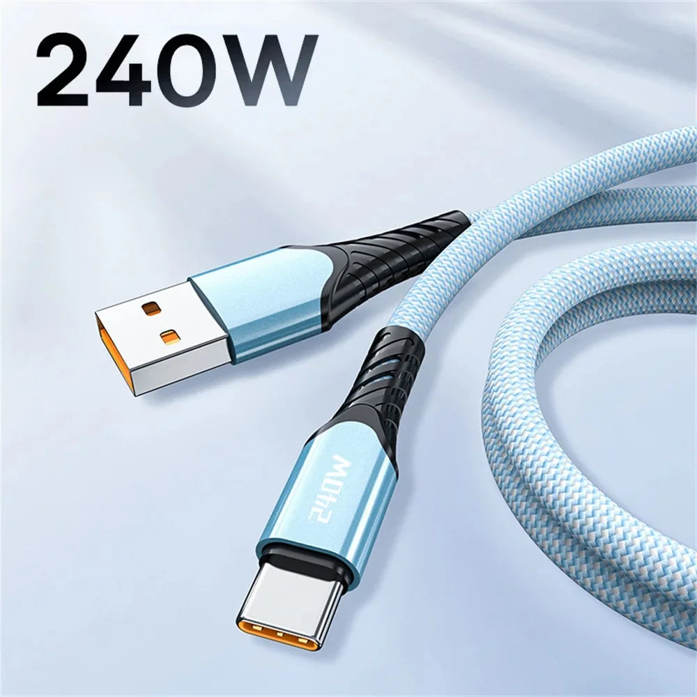 240W USB-C PD QC4.0 Fast Charging Cable | iPhone & MacBook