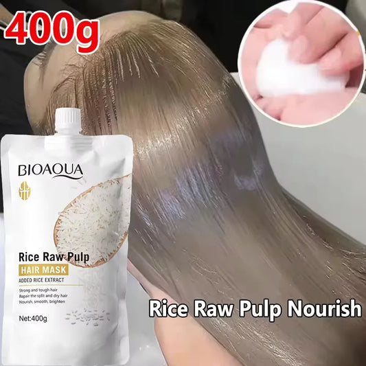 Keratin Rice Hair Mask – Smooth Frizzy & Dry Hair | PWYUMAN Keratin Hair Mask Oasis Select