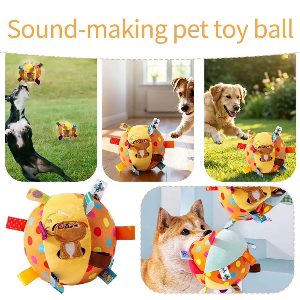 High Quality Plush Dog Toys Multifunctional Molar Interaction Dog Sound-making Toy Ball Relieve Boredom Pet Sounding Bell Ball Peaceful Pleasures Health and Wellness