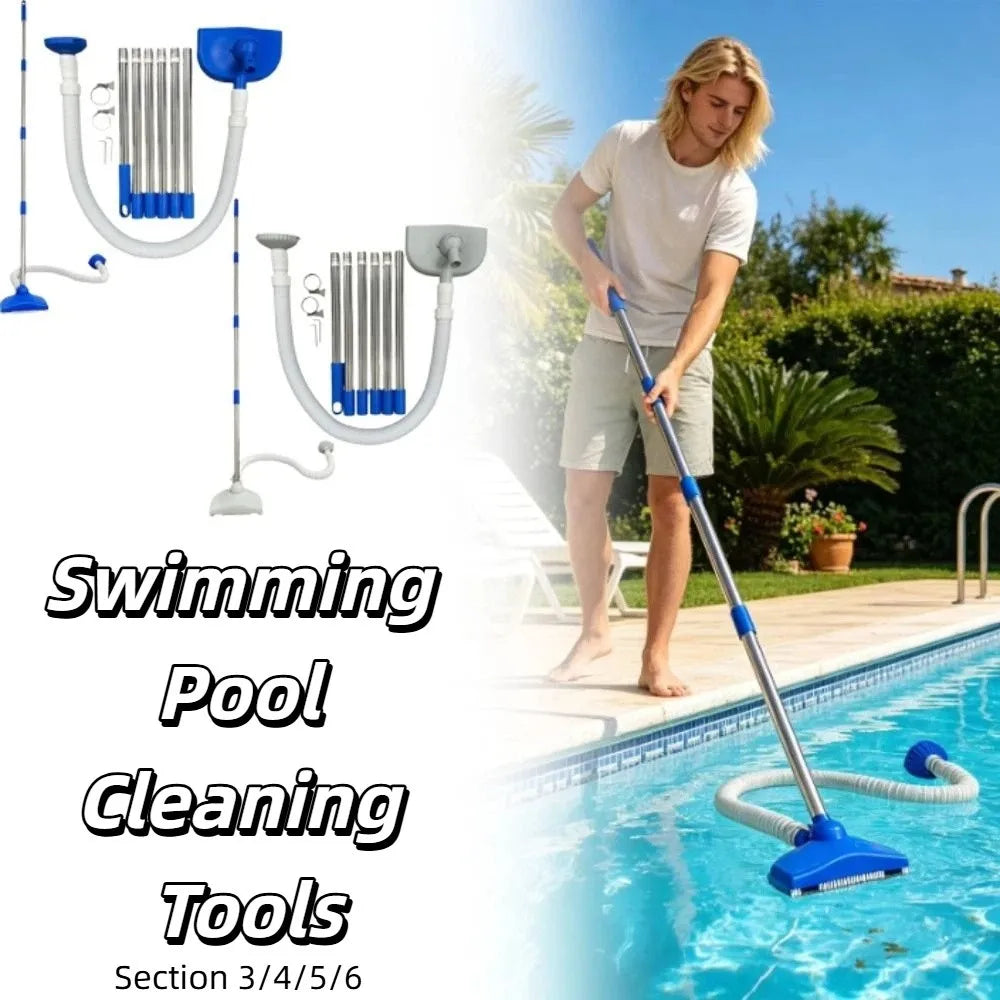 Handheld Pool Vacuum Cleaner – Automatic Suction, 4 Lengths