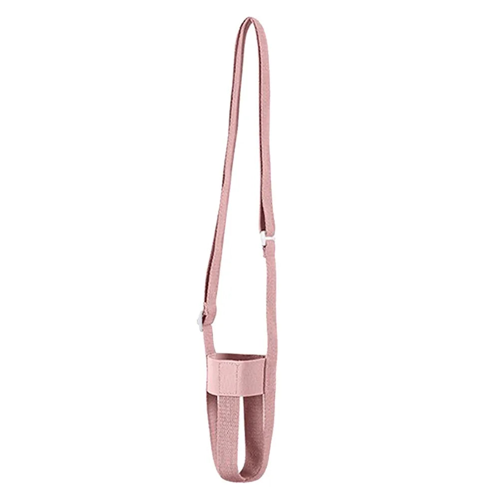 Useful Anti-Hot Cup Sleeve with Adjustable Shoulder Strap Simple Versatile Beverage Bag Reusable Mug Holder beer cover Peaceful Pleasures Health and Wellness Pink