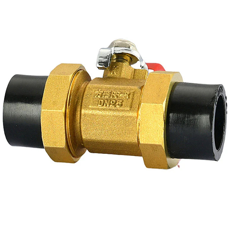 Brass PE Check Valve – Double Union One-Way Connector