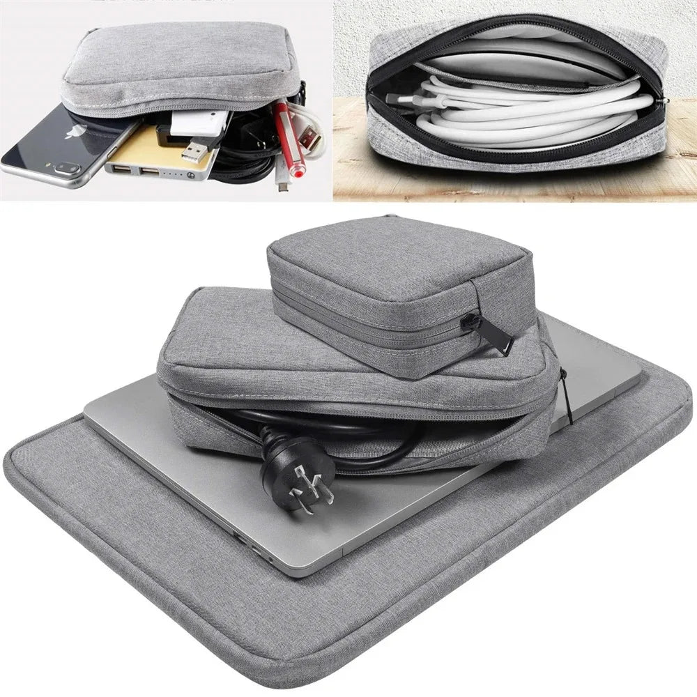 1pc Storage Bag Cable Cord Organizer Portable Digital Storage Bag for Watch,Cable,Power Bank,Charger,Charging Cords,Mouse Peaceful Pleasures Health and Wellness