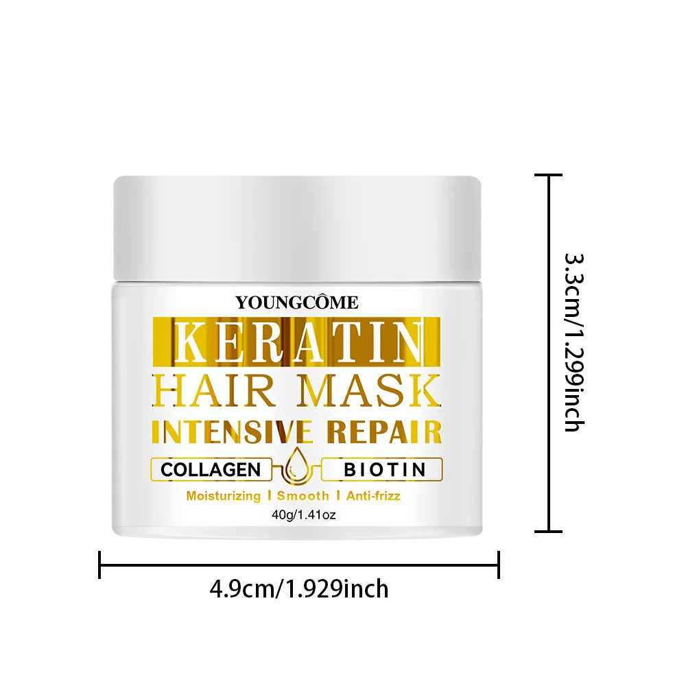 Keratin Hair Treatment Deep Repair Moisturizing Conditioning Hair Mask Essence Conditioner Treatment Dry Damaged Hair Care Peaceful Pleasures Health and Wellness
