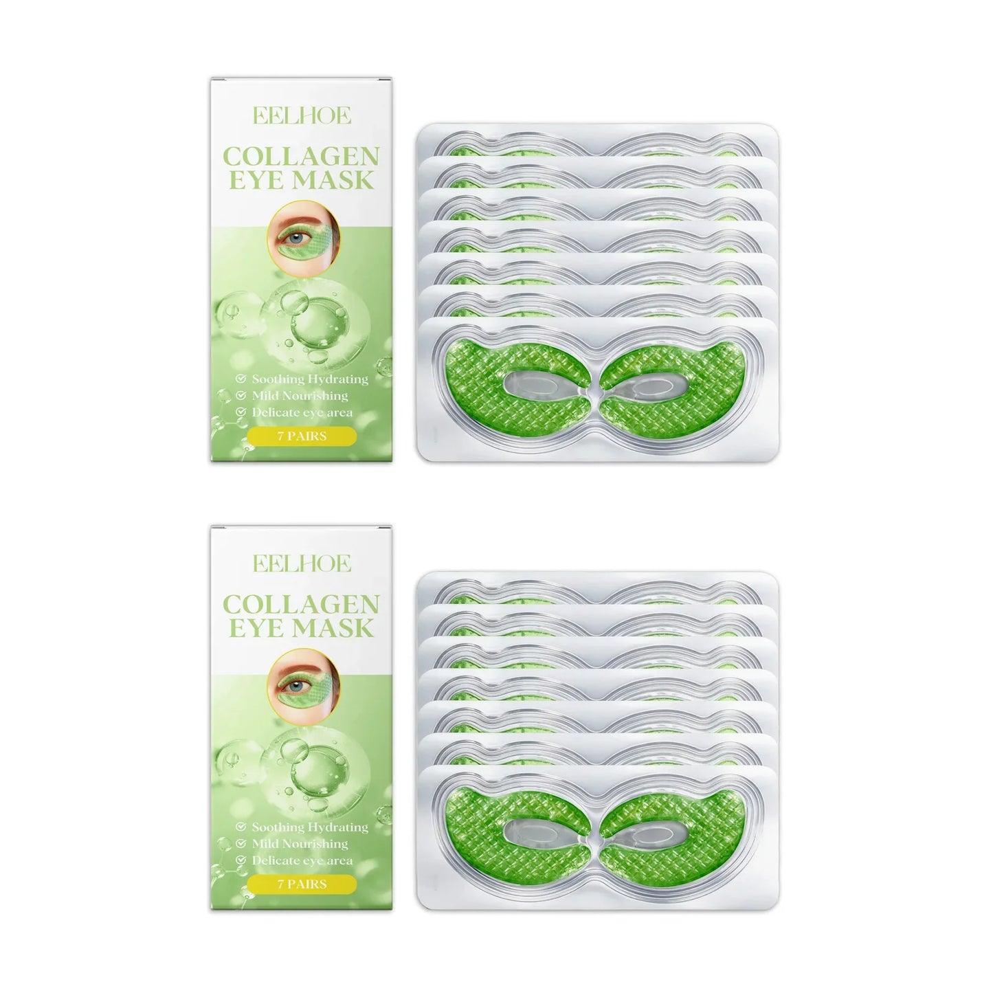EELHOE Collagen Eye Patches – Dark Circles & Firming, 7 Pairs