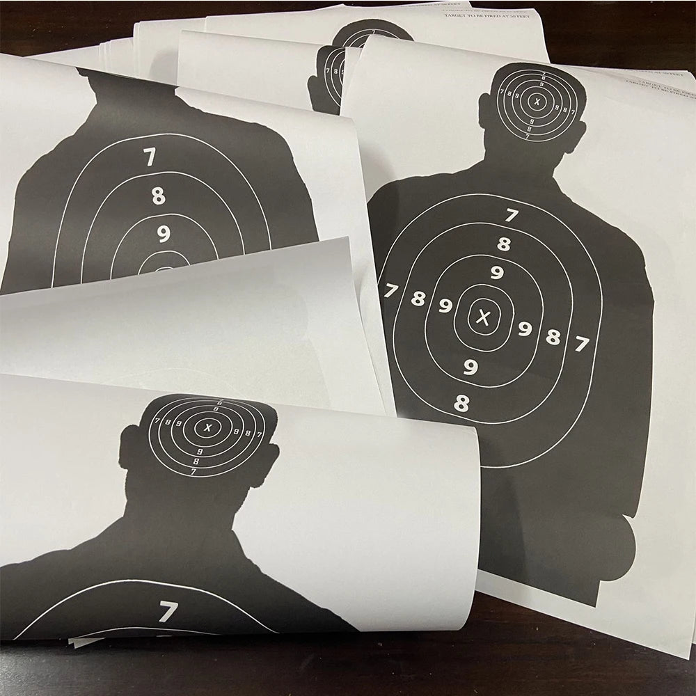 Archery Target Paper Black Silhouette Human Body Shape Darts Catapult