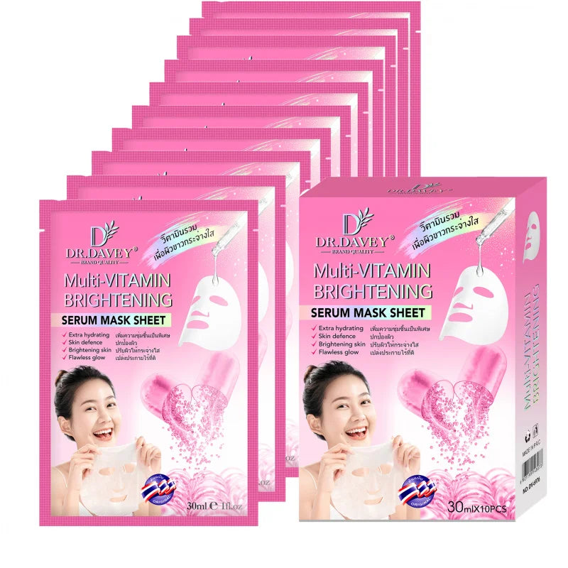 DR.DAVEY Multi-Vitamin Brightening Face Mask 10pc – Daily
