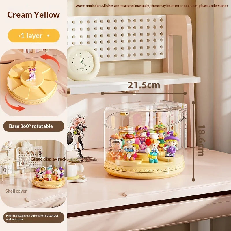 Rotating Multi-Tier Acrylic Display Stand for Collectibles