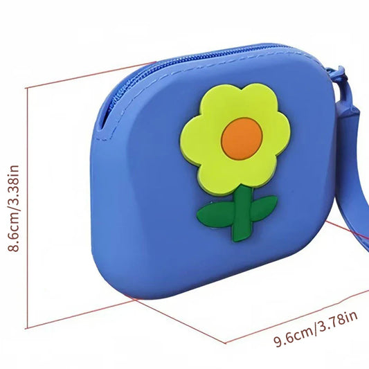 Flower Silicone Mini Wallet & Coin Purse with Lanyard | Waterproof Silicone Coin Purse Oasis Select