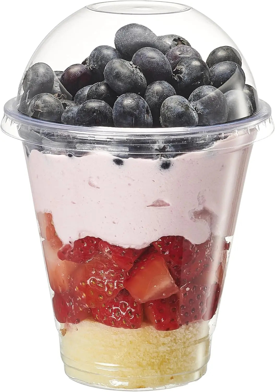 12OZ Clear Cups Disposable Party Cups Parfait Crystal for Pudding Ice Cream Cupcake Iced Coffee Smoothie Juice Soda Cocktail Peaceful Pleasures Health and Wellness Dome 100pcs
