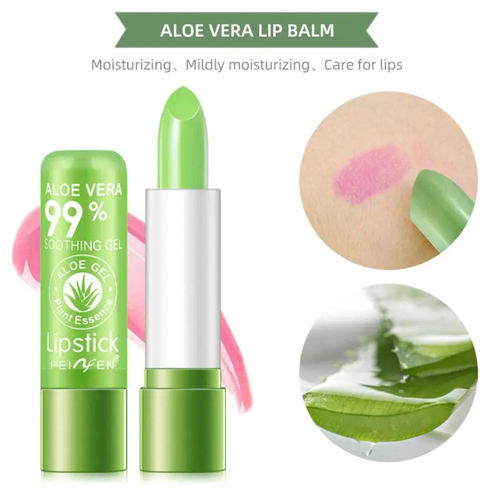 Aloe Vera Color-Changing Lip Balm – Moisturizing & Nourishing Peaceful Pleasures Health and Wellness