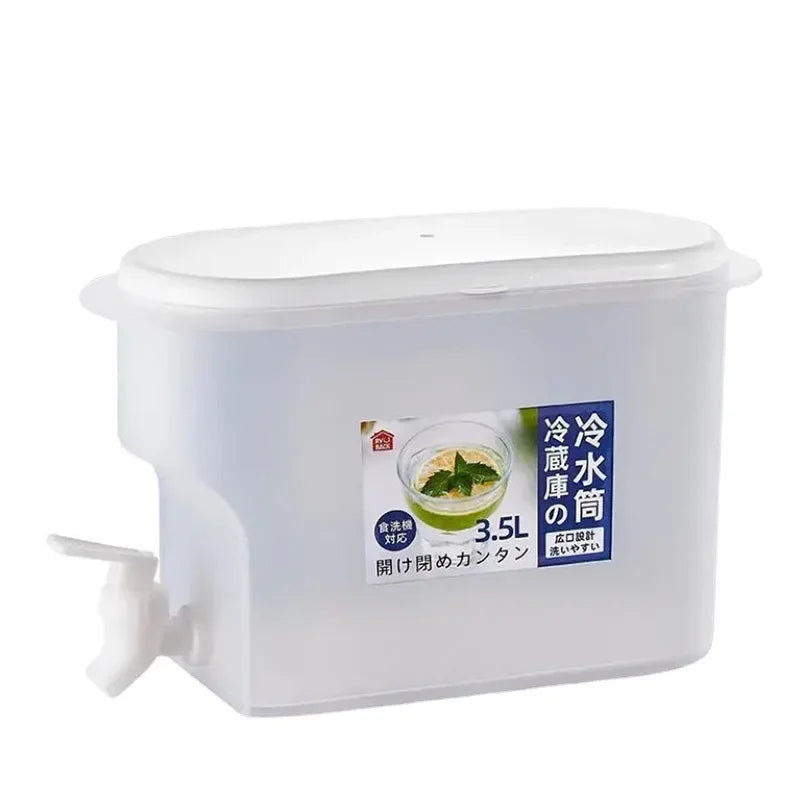 Cold Water Bucket With Faucet Refrigerator Jug Dispenser Water Kettle Summer Fruit Juice Drink Container Fridge Pots Pitcher Peaceful Pleasures Health and Wellness