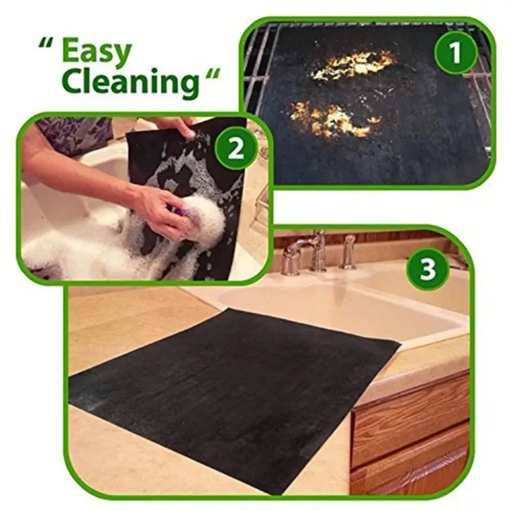 2-Pack Non-Stick Reusable Oven Liner Mats 40x60cm | BBQ Grill