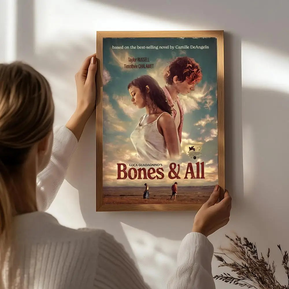 Movie B-Bones and All Poster HD Self Adhesive Waterproof Wall Art Ideal for Home Office Dorm Bedroom Great Gift Peaceful Pleasures Health and Wellness White2 15X20cmNoframe