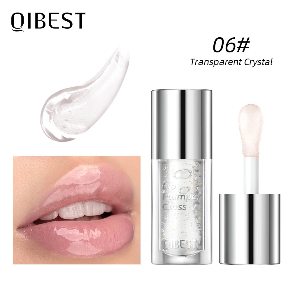 Plump Lip Glow oil Lip Care Oil Plumping Lip Gloss Non-Sticky Formula lip oil moisturizing Lipstick Hydrating Polished lips oil Peaceful Pleasures Health and Wellness 06 Crystal