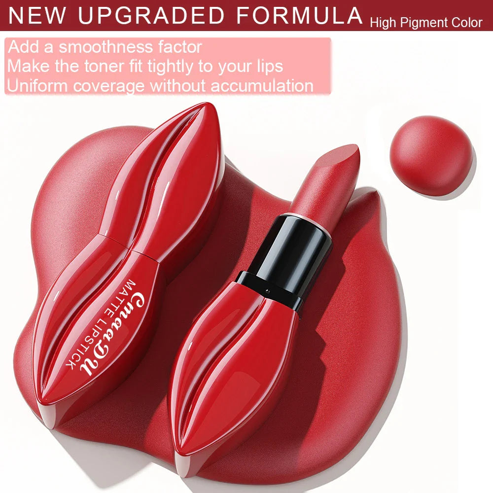 Cmaadu 10-Pc Matte Velvet Lipstick Set – Waterproof Long-Lasting