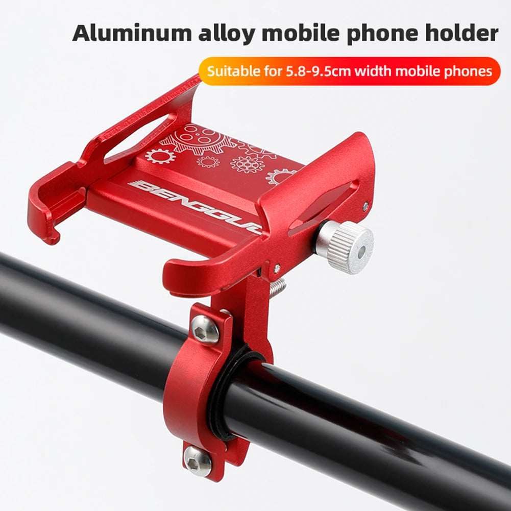 Phone Mount Support Aluminium Alloy Handlebar Mobilephone Support 360 Degree Rotation Shockproof Cycling Equipment Peaceful Pleasures Health and Wellness