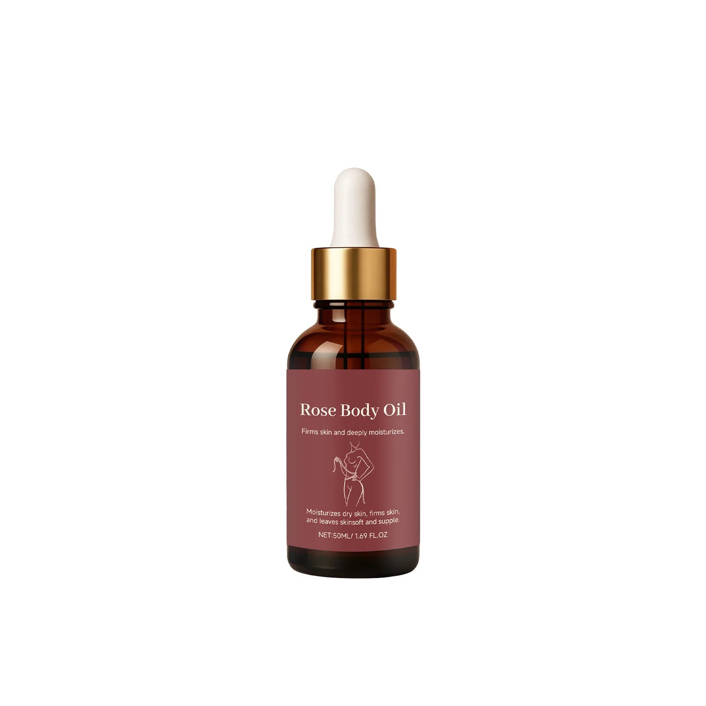 Rose Body Essential Oil Smoothing Skins Improving Skin State Deeply Nourishing Lasting Moisturizing Flower Fragrance Body Serum Peaceful Pleasures Health and Wellness 50ml