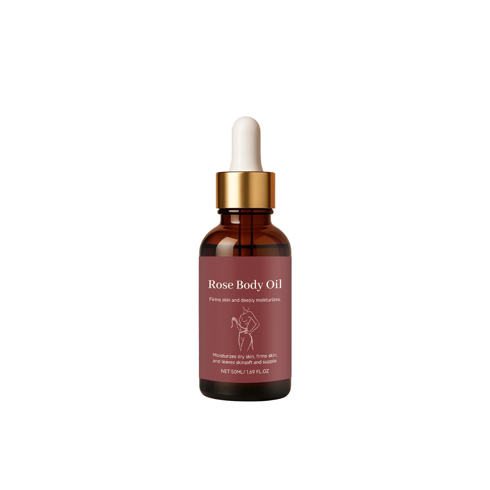 Rose Body Essential Oil Smoothing Skins Improving Skin State Deeply Nourishing Lasting Moisturizing Flower Fragrance Body Serum Peaceful Pleasures Health and Wellness 50ml