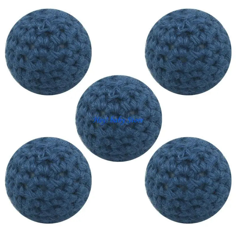 16mm Crochet Beads for Pacifier Clips, Keychains & Jewelry