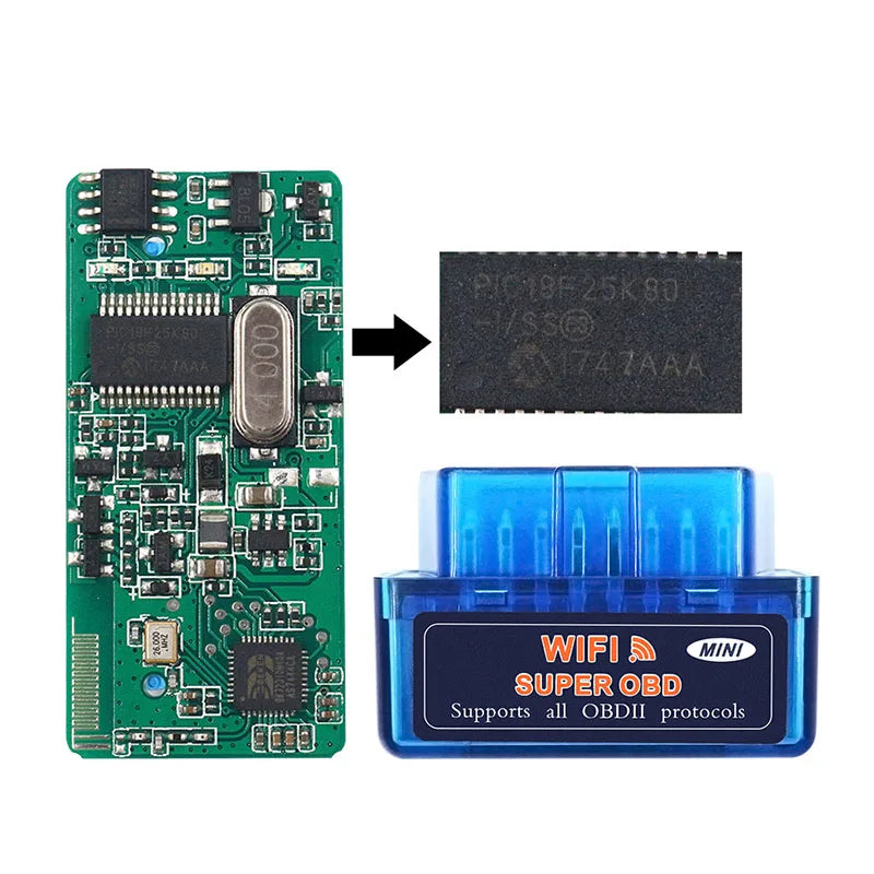 ELM327 V1.5 Bluetooth OBD2 Scanner – PIC18F25K80 Dual PCB