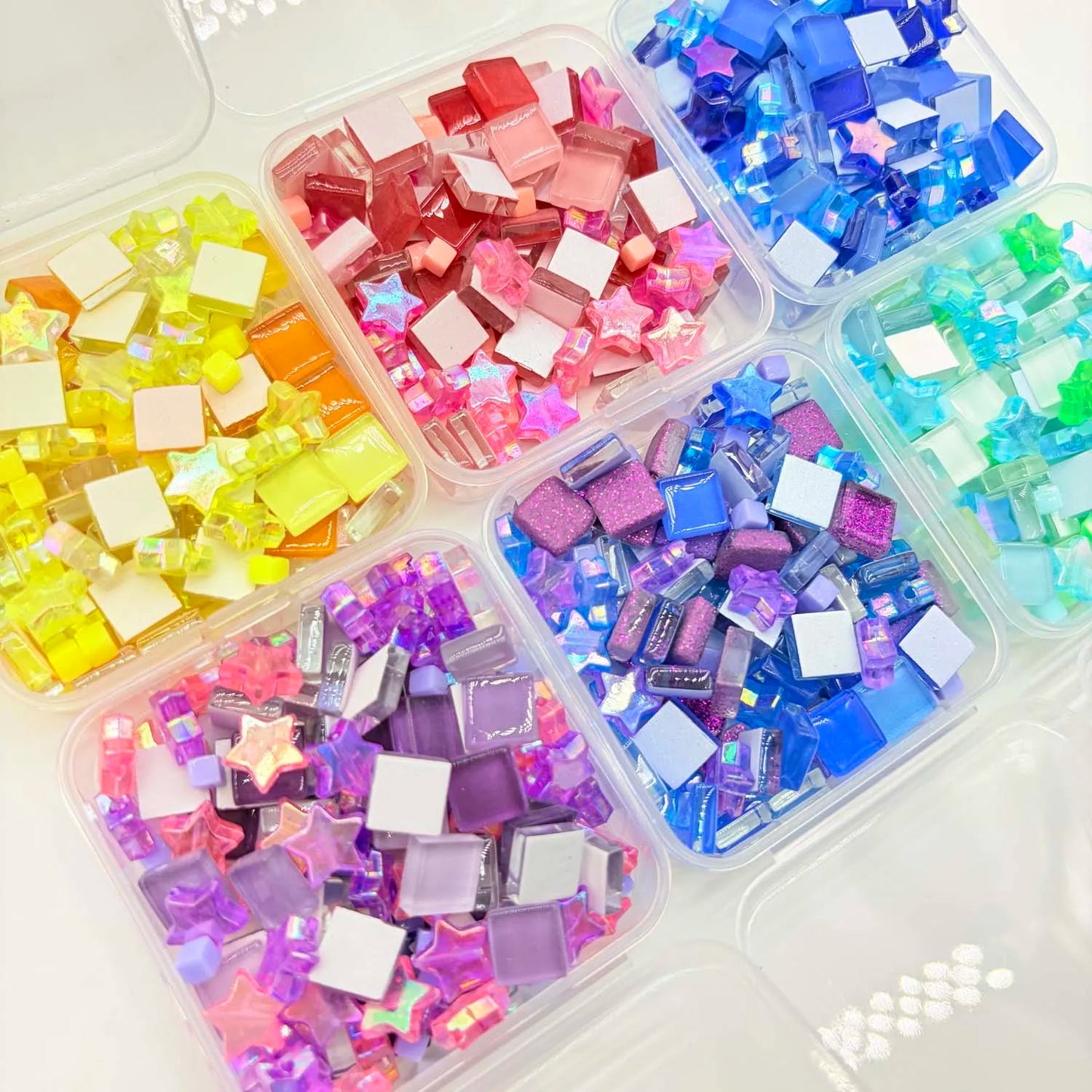Glitter Multicolor Mosaic Tiles – Crystal Glass Craft Supplies