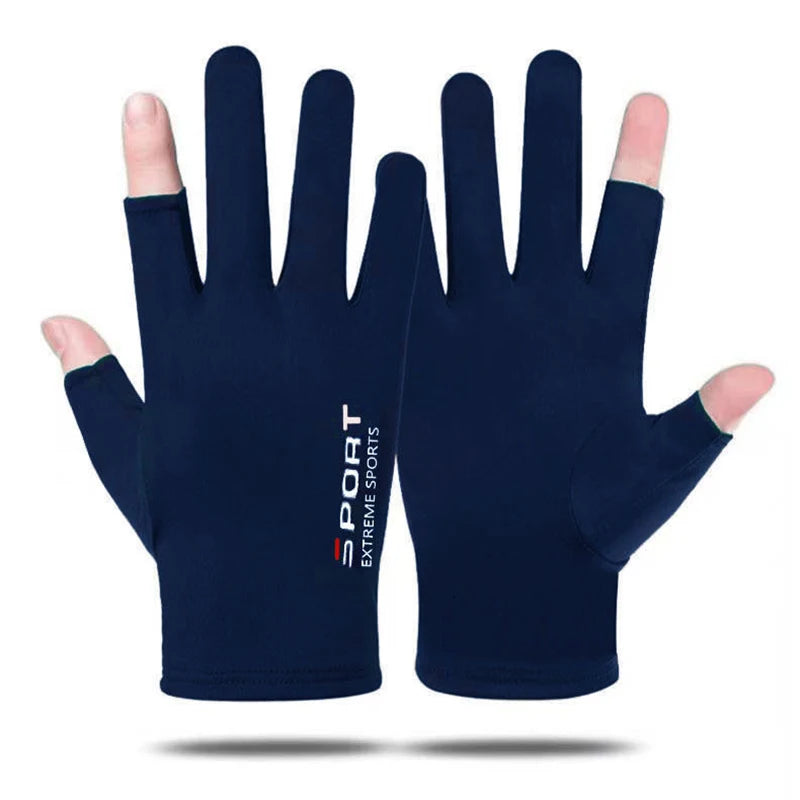 New One size Spring summer 1 Pair Anti-UV Men Women Fishing Gloves Sunscreen Antiskid Breathable Cycling Sport Gloves Fishing Peaceful Pleasures Health and Wellness B3