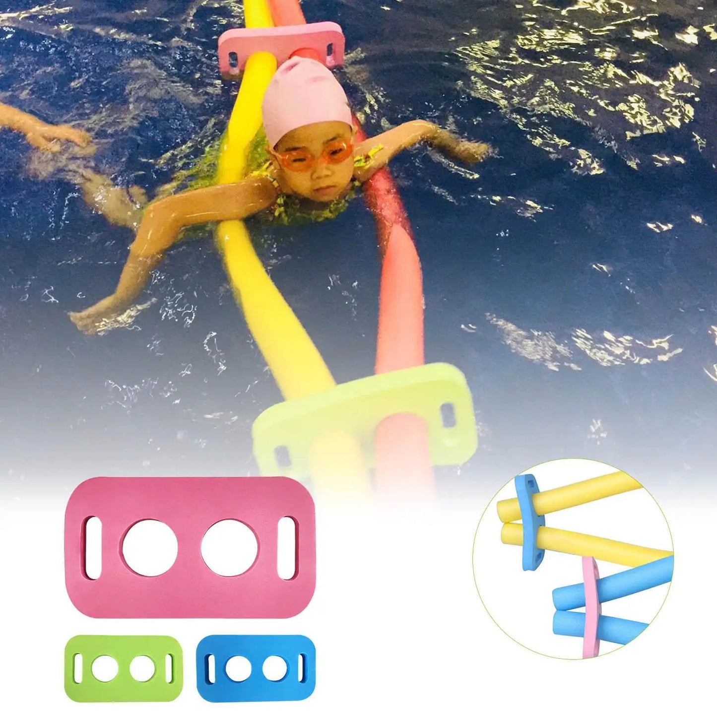 Pool Noodle Connectors – EVA Swim Training Aid 3-Pack