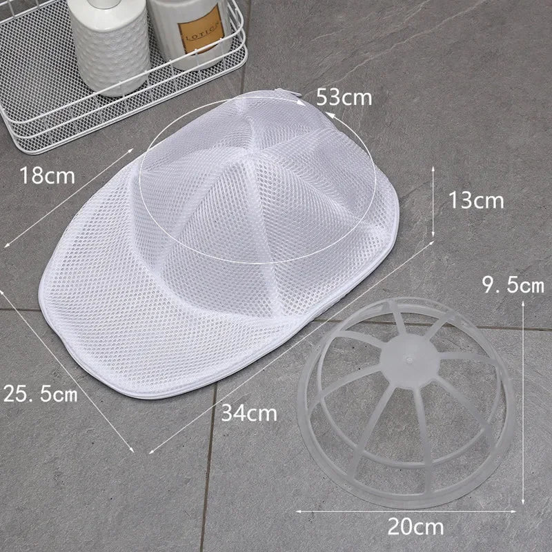 Washing Machine Hat Wash Protector Cap Cleaner Laundry Bag Small Clothes Wash Bag Anti-Deformation Mesh Organizer Zip Bags Peaceful Pleasures Health and Wellness
