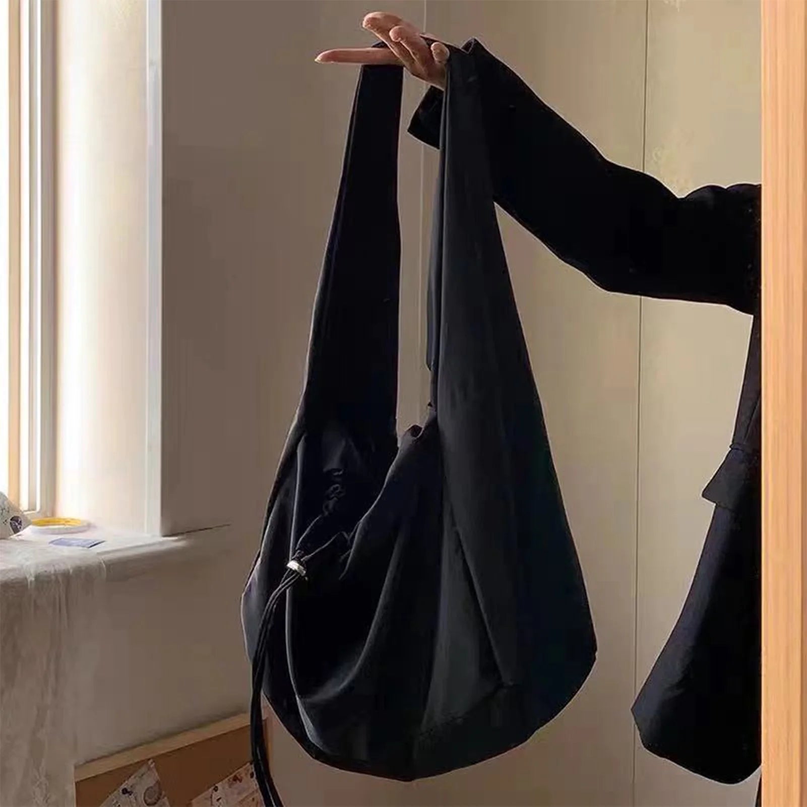 Tote Bag Women Satchel Bag Simple Large Capacity Oxford Cloth Shoulder Bag for Student Travel Party Work Peaceful Pleasures Health and Wellness