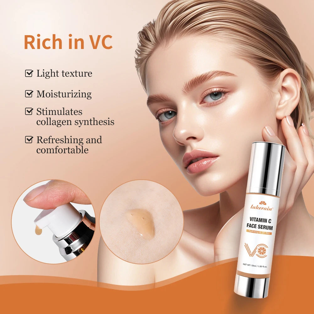 Vitamin C Face Serum Mild Ingredients Moisturizing Restoring Skin Elasticity Refreshing And Comfortable Facial Skin Care Essence Peaceful Pleasures Health and Wellness