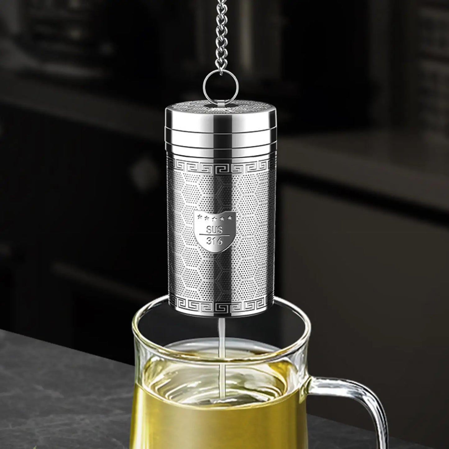 Stainless Steel Tea Infuser – Extra Fine Mesh & Chain Hook
