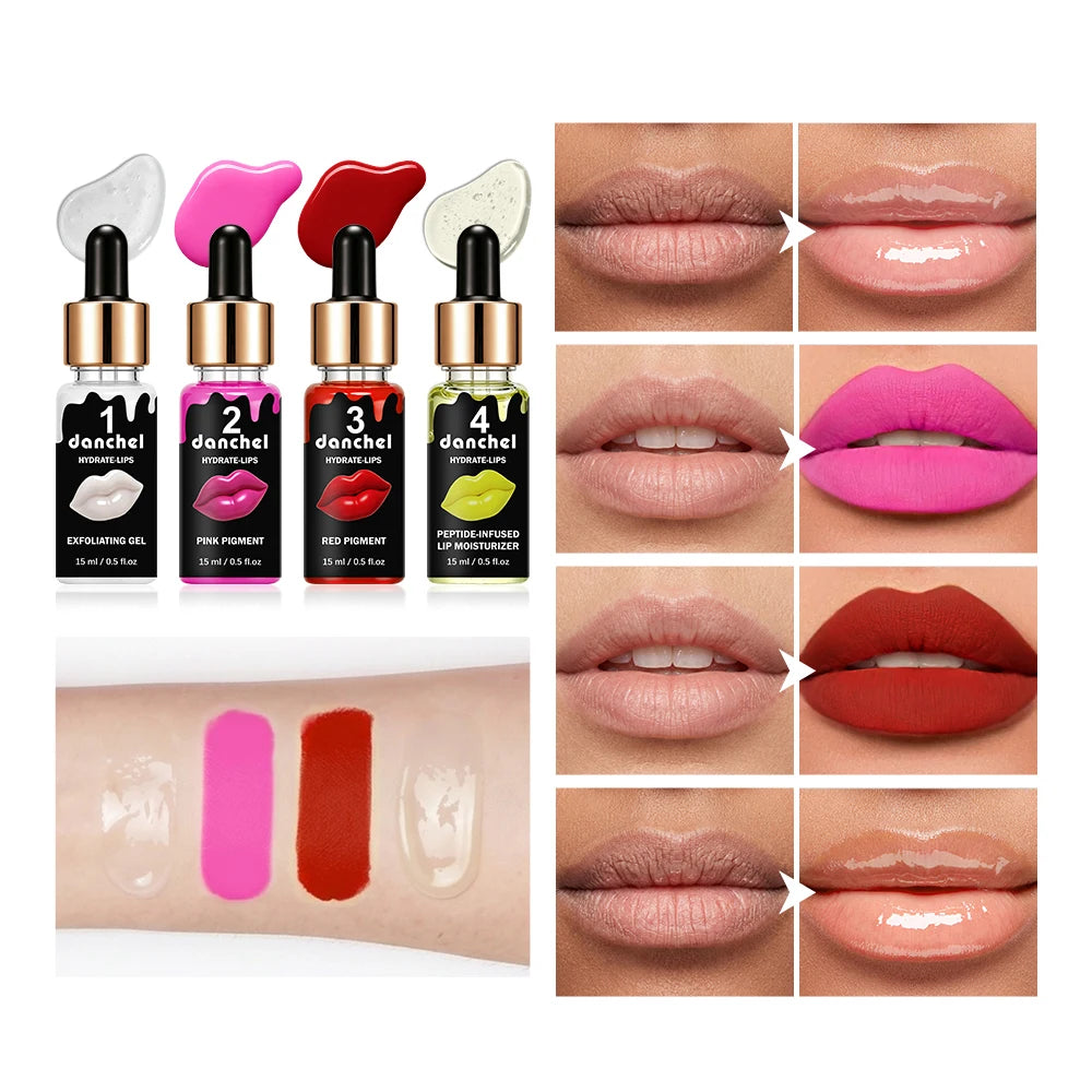 Semi Permanent BB Lip Gloss Korea Glow Lips Ampoule Serum Starter Set Tinted Pigment Long Lasting Hydrating Lip Makeup Peaceful Pleasures Health and Wellness