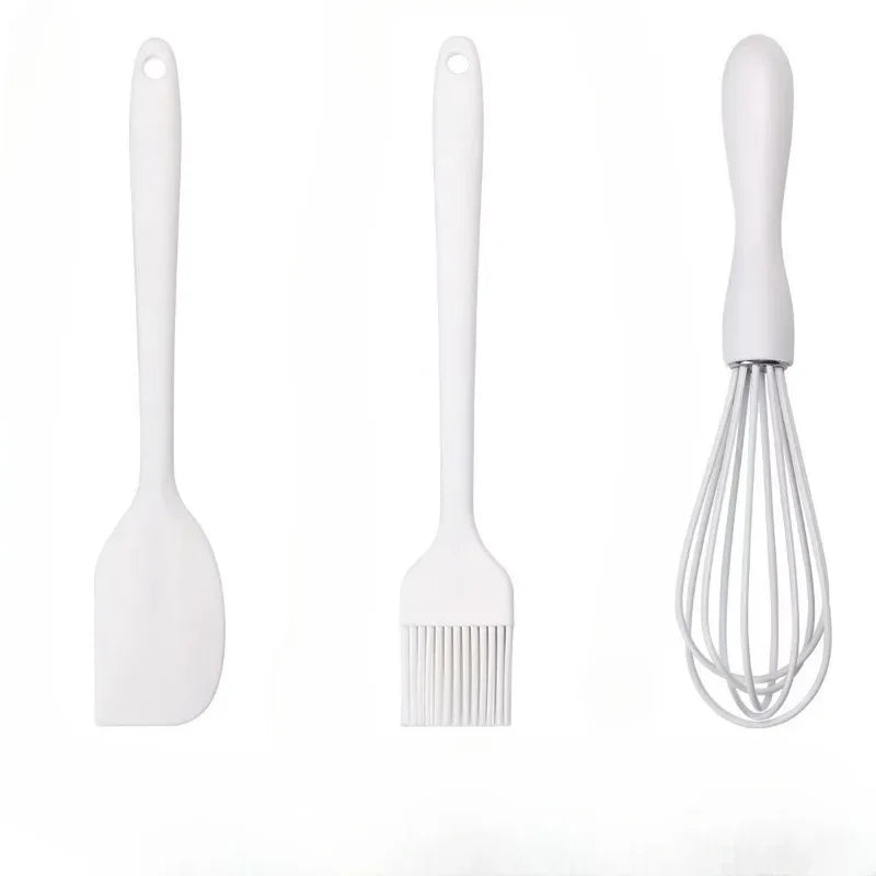Silicone Baking Set – Spatula, Pastry Brush & Egg Beater 3pc Silicone Baking Tool Set Peaceful Pleasures Health and Wellness 3-in-1 Set