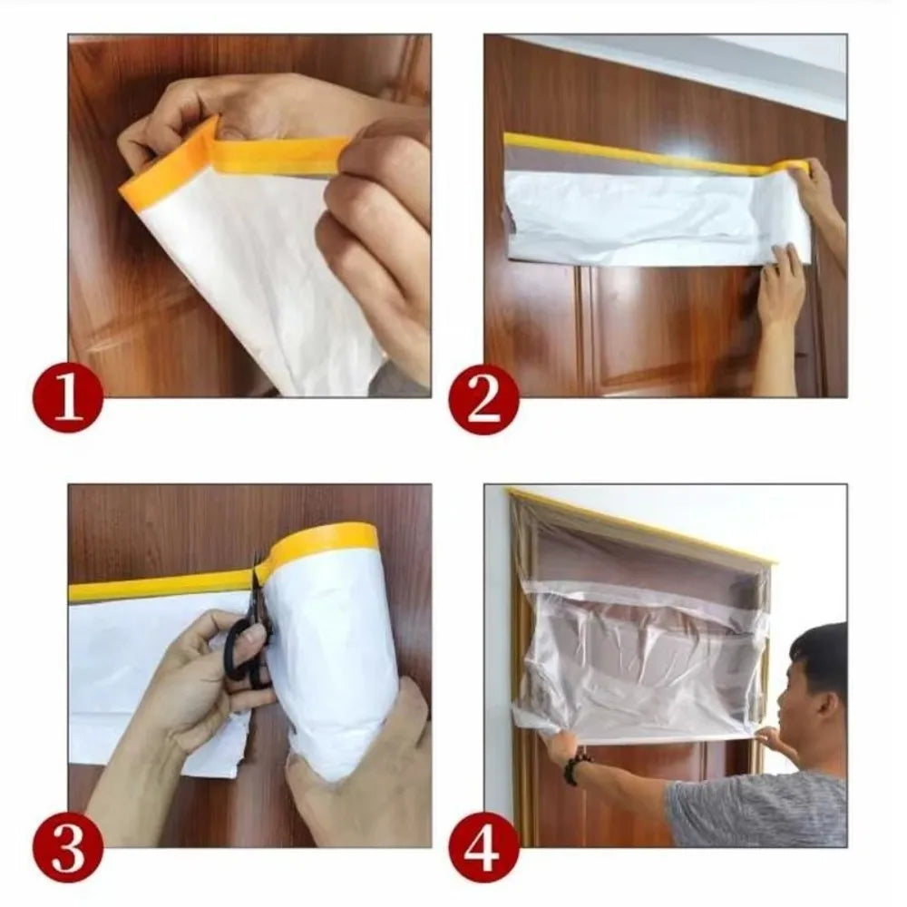Self-Adhesive PE Masking Film | Dustproof Paint Protection Roll