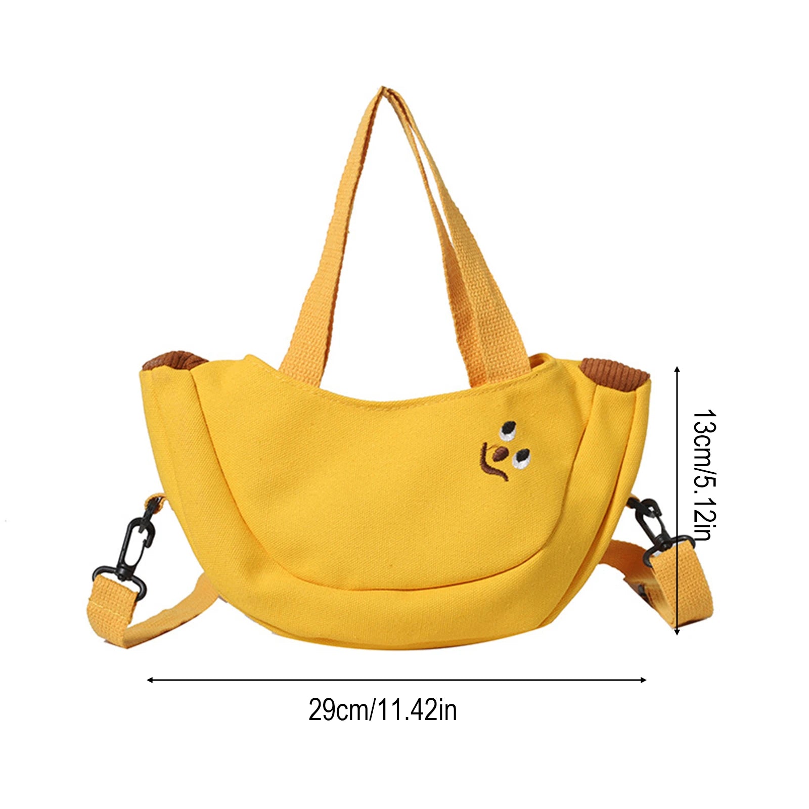 Kids Shoulder Bag Canvas Material Cute Fruit Pattern Crossbody Handbag for School and Outdoor Use Peaceful Pleasures Health and Wellness
