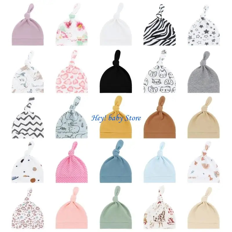 Soft Cotton Knotted Baby Hat – Newborns & Infants 0–24M