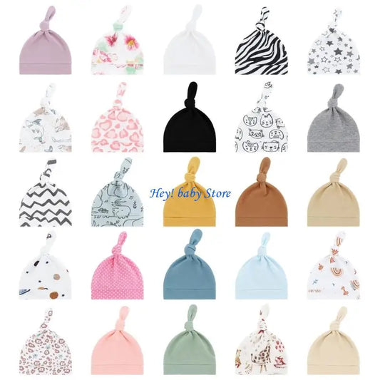 Soft Cotton Knotted Baby Hat – Newborns & Infants 0–24M Baby Knotted Hat Peaceful Pleasures Health and Wellness