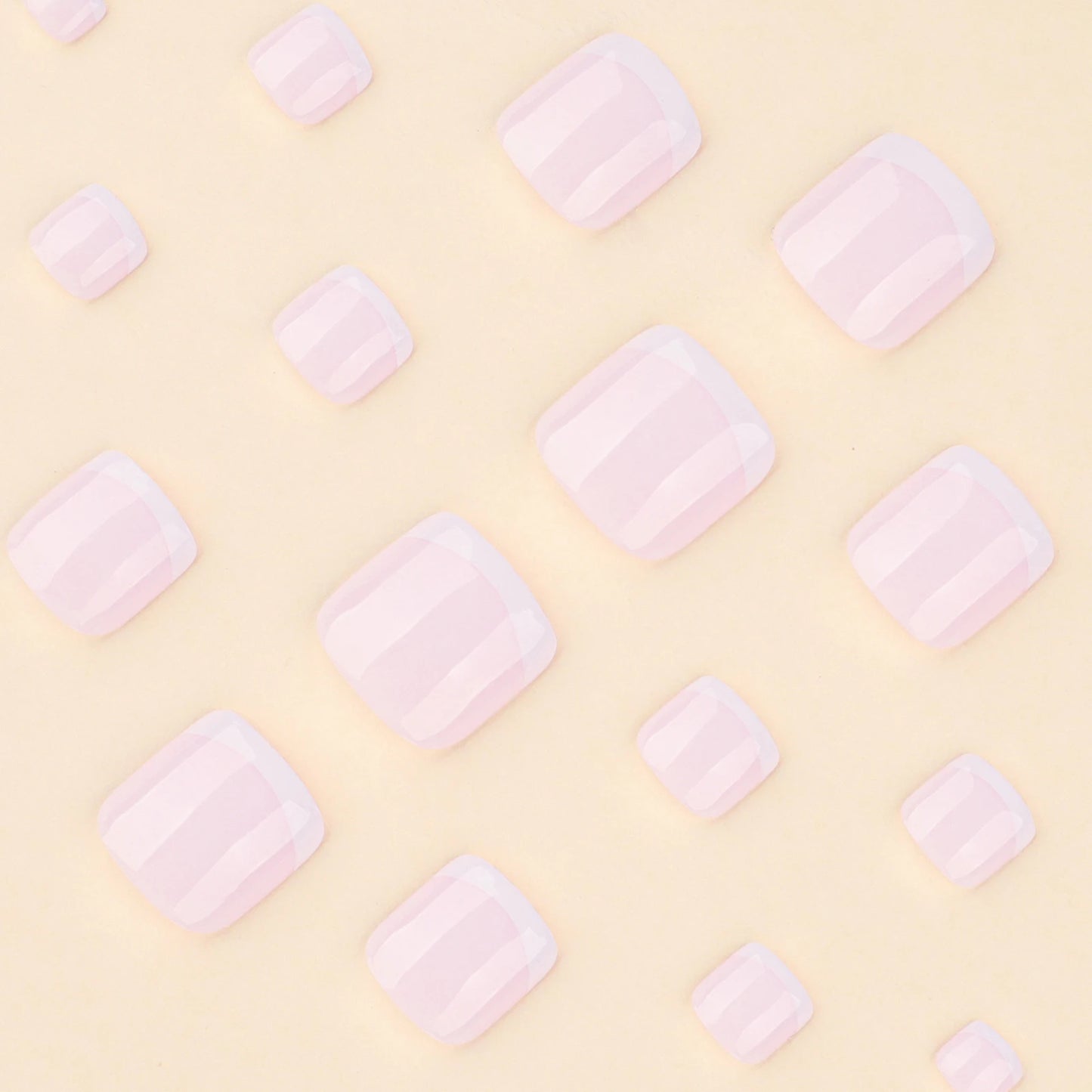 French White False Toe Nails 24pcs Simple Design Full Cover Acrylic Fake Toe Nails Press On Toenails Short Square Diy Manicure Peaceful Pleasures Health and Wellness