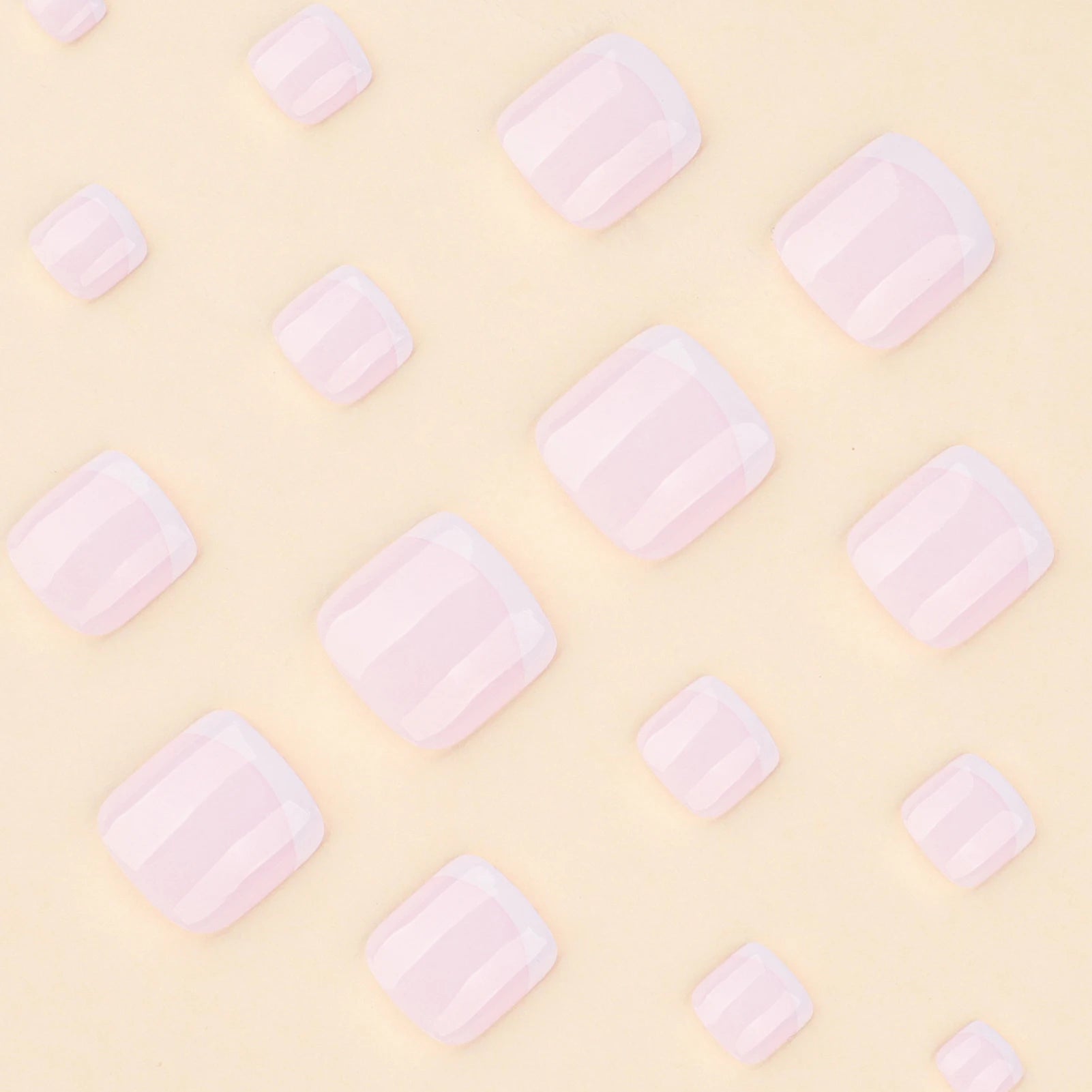 French White False Toe Nails 24pcs Simple Design Full Cover Acrylic Fake Toe Nails Press On Toenails Short Square Diy Manicure Peaceful Pleasures Health and Wellness