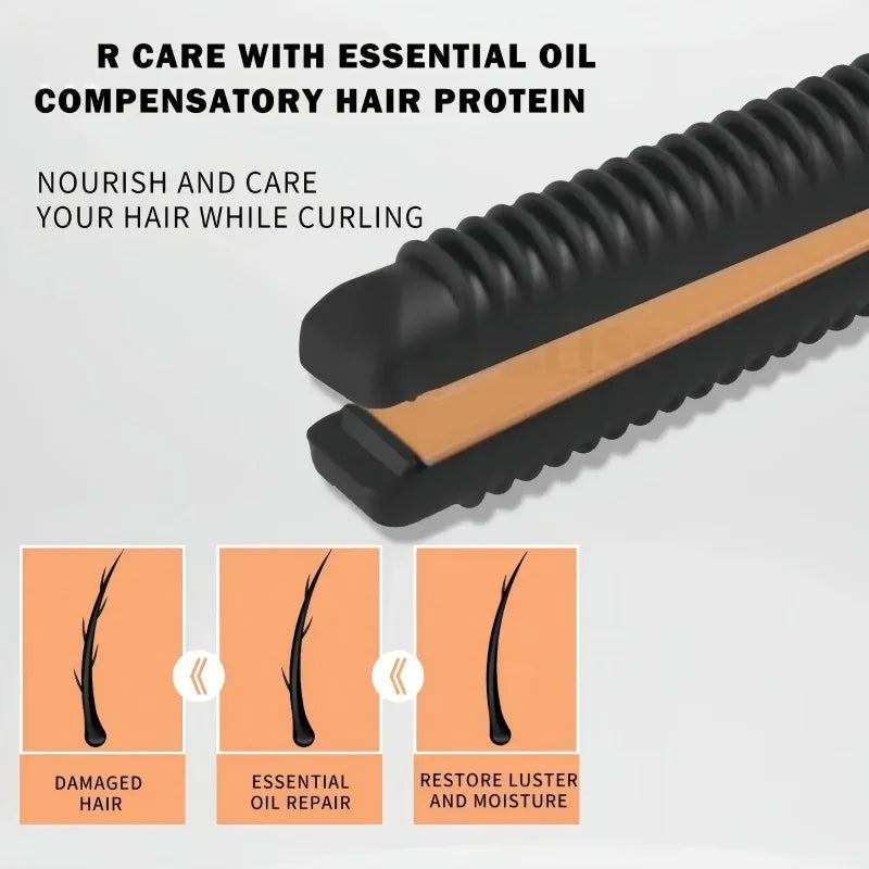 PTC Ceramic Tourmaline Ionic Flat Iron Dual Voltage Hair Straightener Straightens Curls Hair Care Styling Peaceful Pleasures Health and Wellness