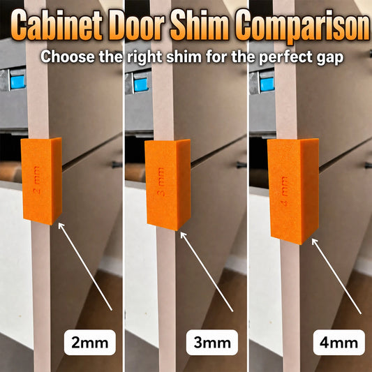 Cabinet Door Shim Spacer 2 3 Adjustable Wood Panel Gap Alignment Peaceful Pleasures Health and Wellness
