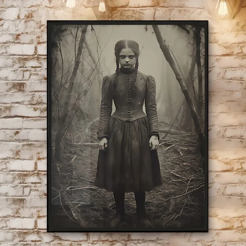 Gothic Horror Girl Haunted Forest Victorian Canvas Wall Art Canvas Wall Art Peaceful Pleasures Health and Wellness