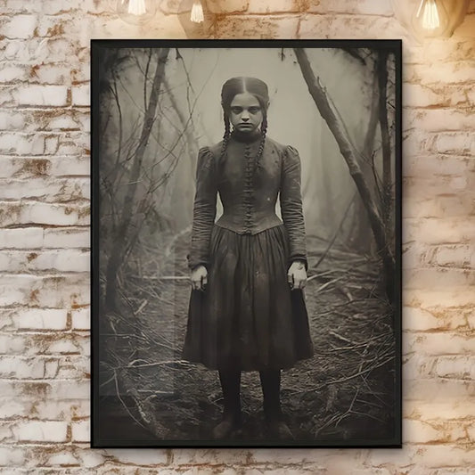 Gothic Horror Girl Haunted Forest Victorian Canvas Wall Art Canvas Wall Art Peaceful Pleasures Health and Wellness