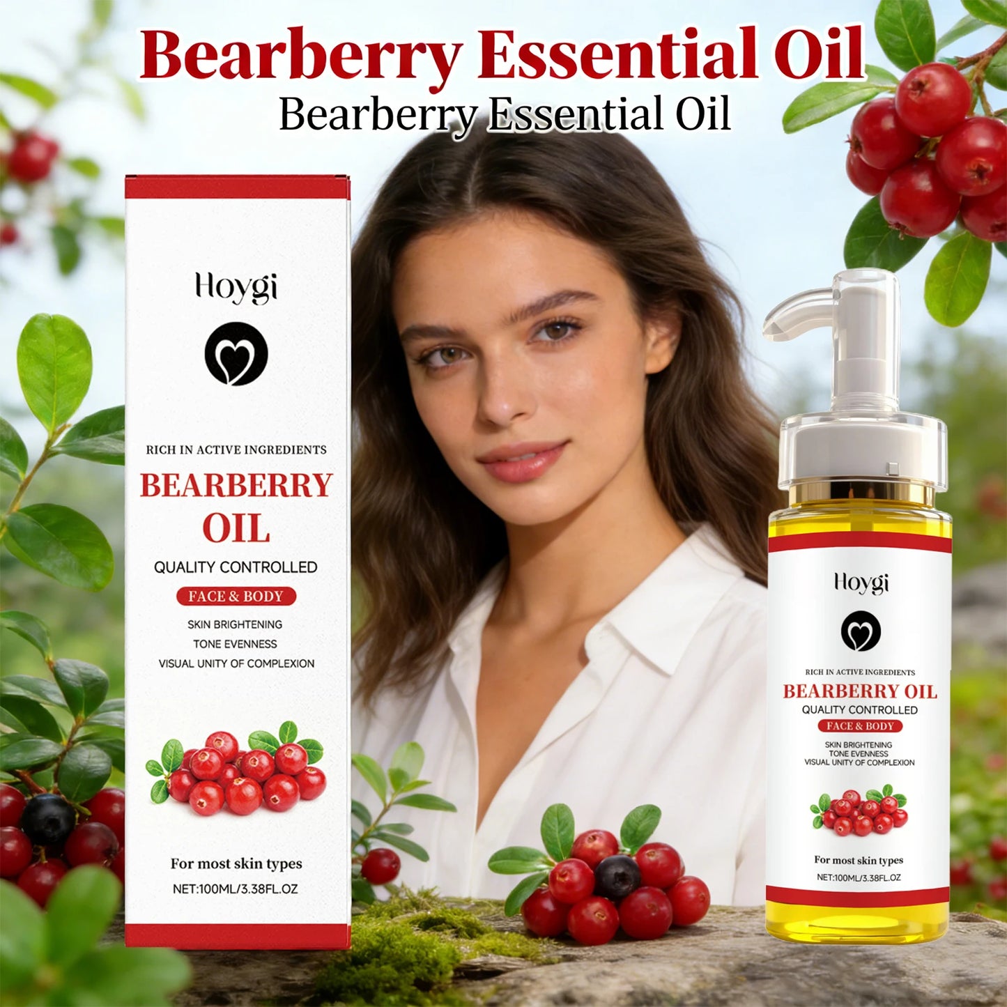 Bearberry Essential Oil Firming Moisturizing Skin Reduce Dryness Enhance Elasticity Brighten Dullness Skin Strengthen Body Oil Peaceful Pleasures Health and Wellness